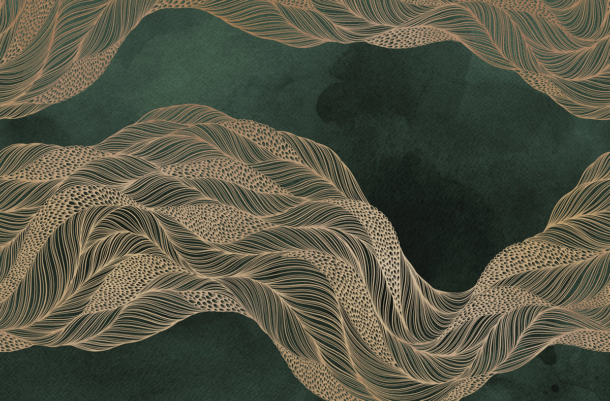Opulence Flow, Jade Mural Wallpaper - pure wallpaper artwork