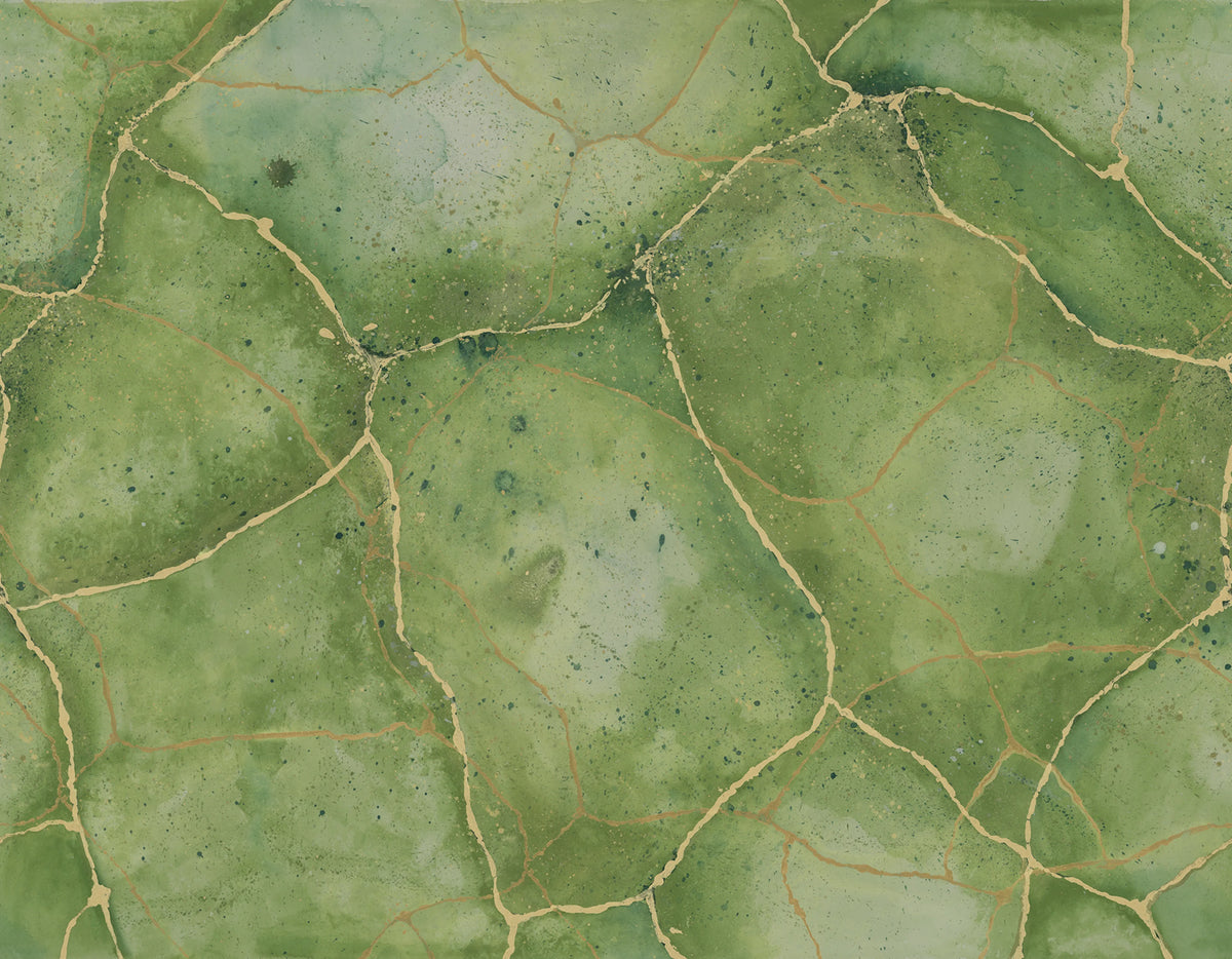 Marble Watercolor, Green Mural Wallpaper - pure wallpaper artwork