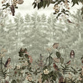 Owl Forest, Green Mural Wallpaper - pure wallpaper artwork