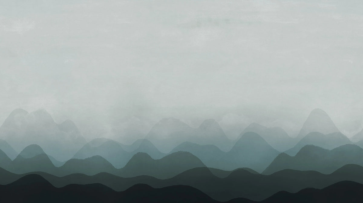 Gradient Flow, Blue Mural Wallpaper - pure wallpaper artwork