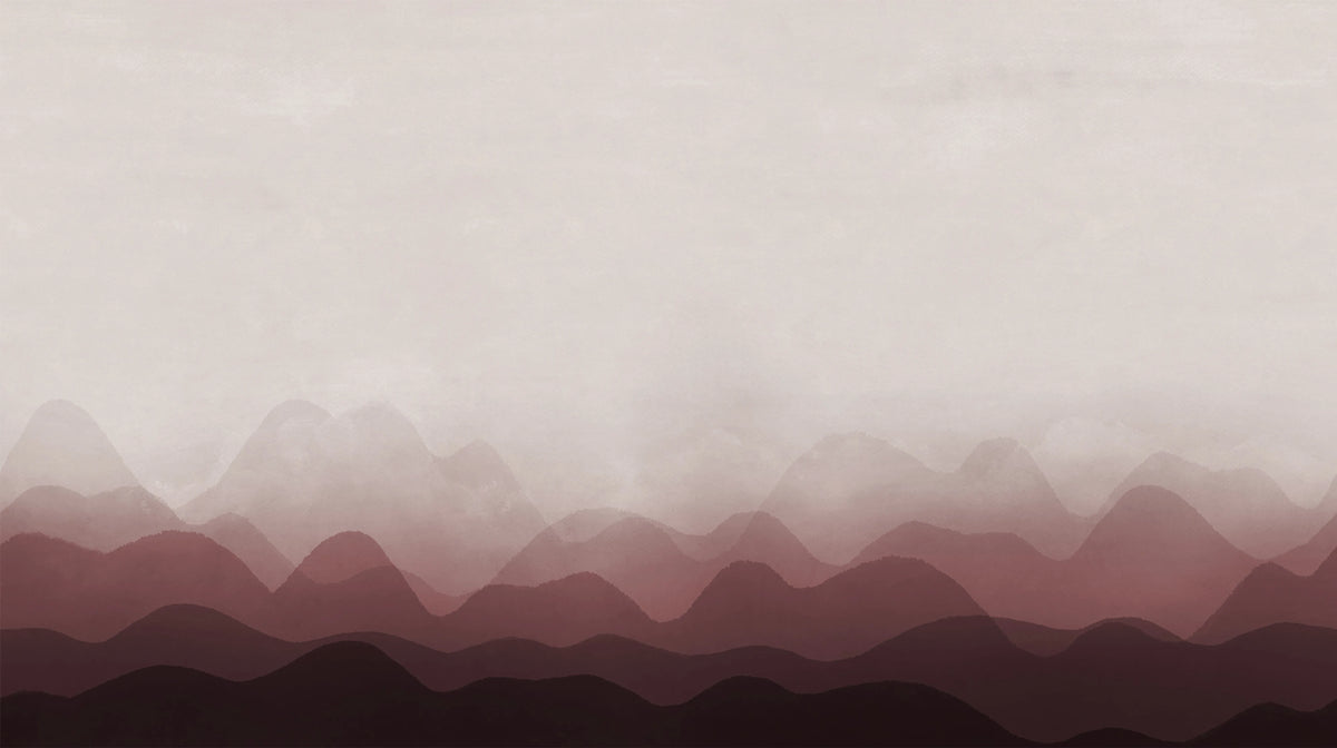 Gradient Flow, Burgundy Mural Wallpaper - pure wallpaper artwork
