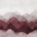 Watercolor Mountain, Burgundy Mural Wallpaper - pure wallpaper artwork