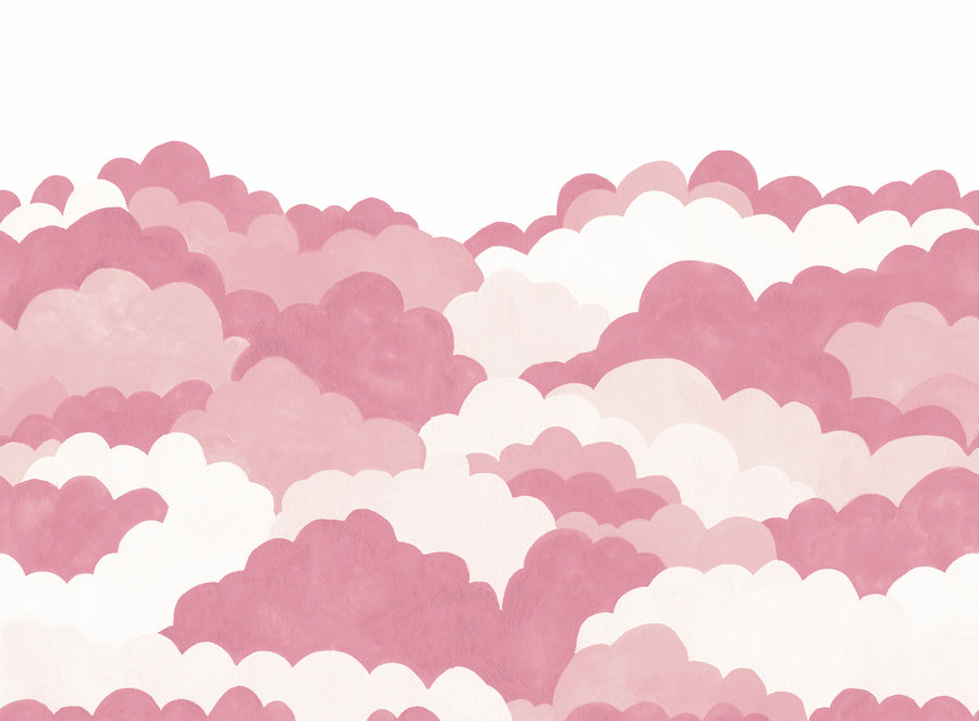 Dreamy Clouds, Pink Mural Wallpaper