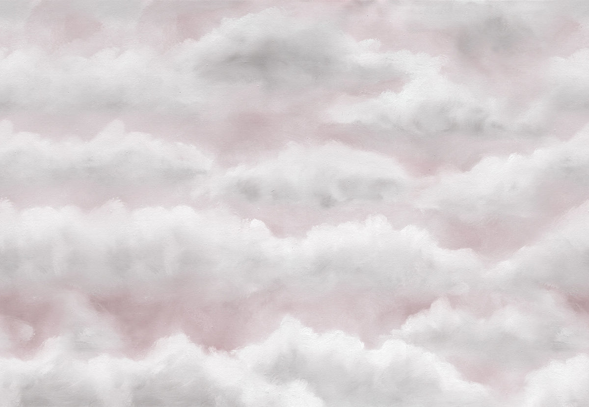 Tender Clouds, Pink Mural Wallpaper - pure wallpaper artwork