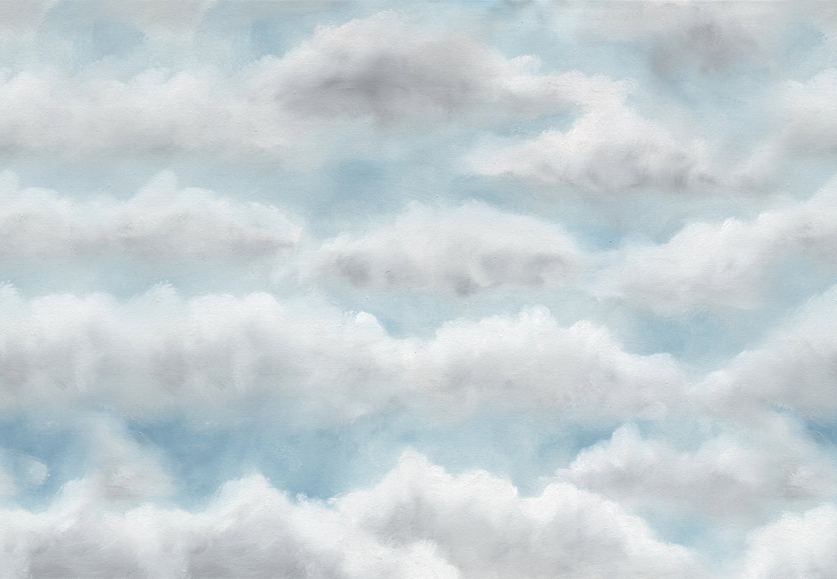 Tender Clouds, Blue Mural Wallpaper - pure wallpaper artwork
