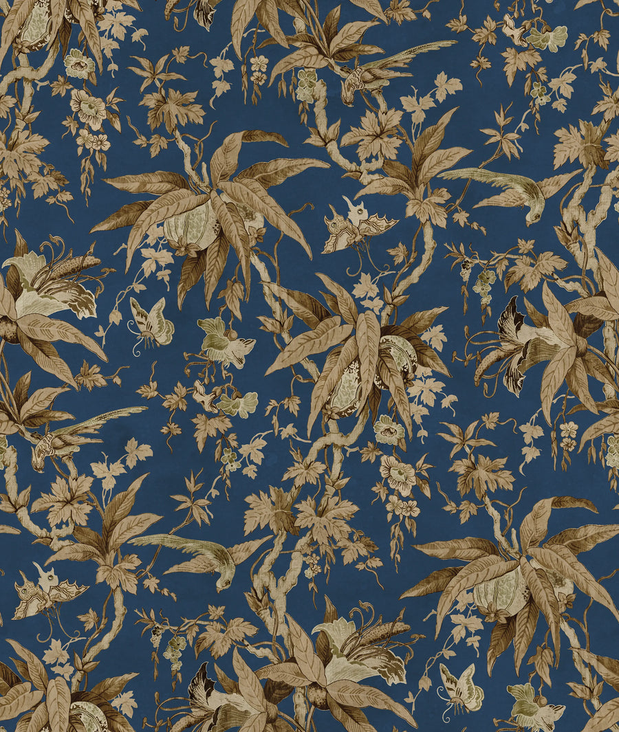 Nature of Eden, Blue Mural Wallpaper