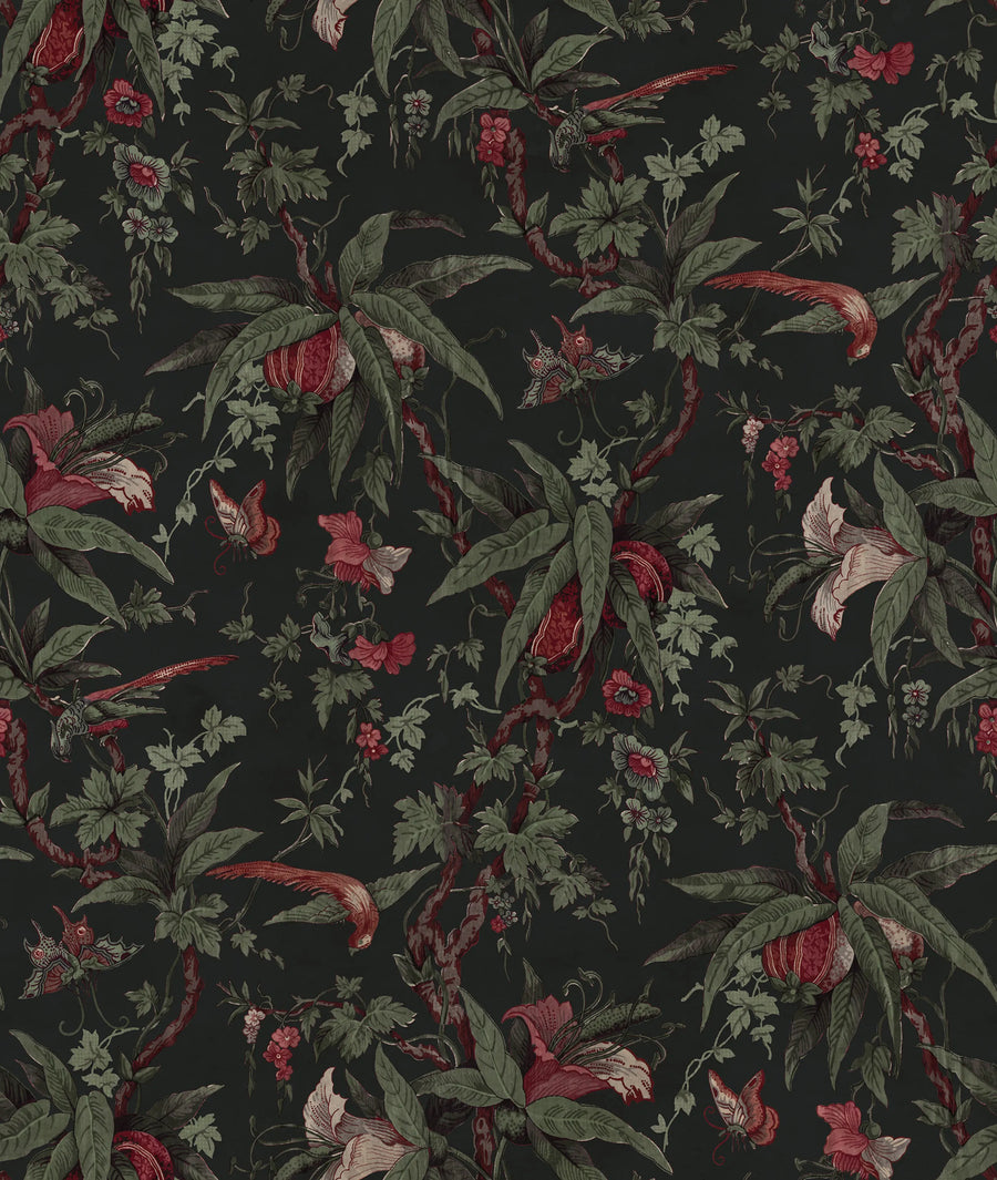 Nature of Eden, Black Mural Wallpaper