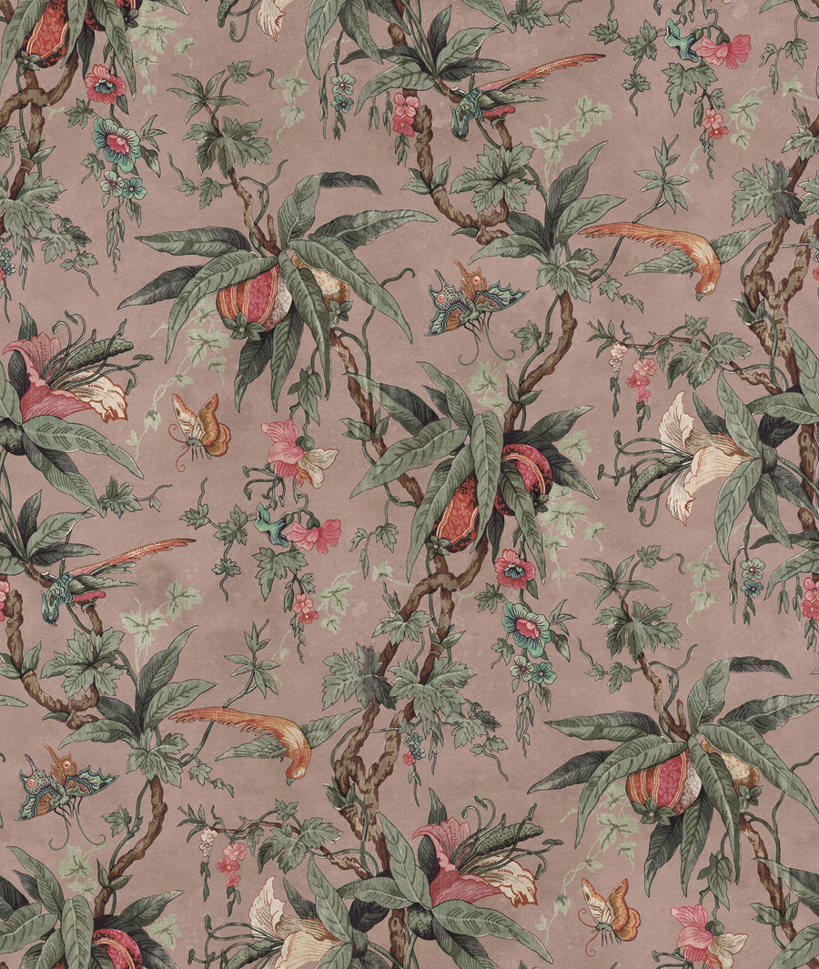 Nature of Eden, Pink Mural Wallpaper
