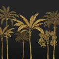 Golden Palms, Black Mural Wallpaper - pure wallpaper artwork