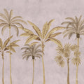 Golden Palms, Pink Mural Wallpaper - pure wallpaper artwork