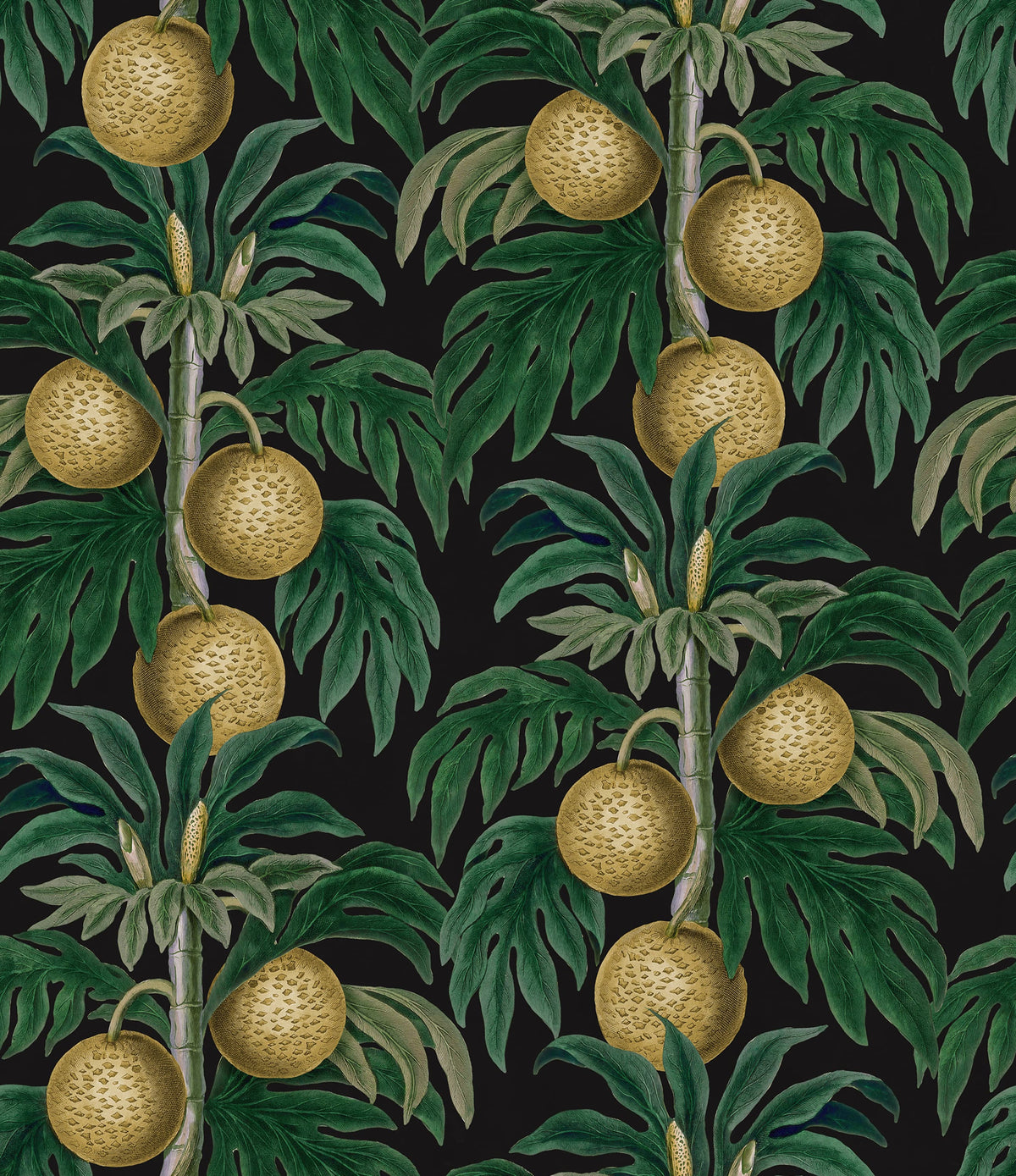 Lush Lemons, Black Mural Wallpaper - pure wallpaper artwork