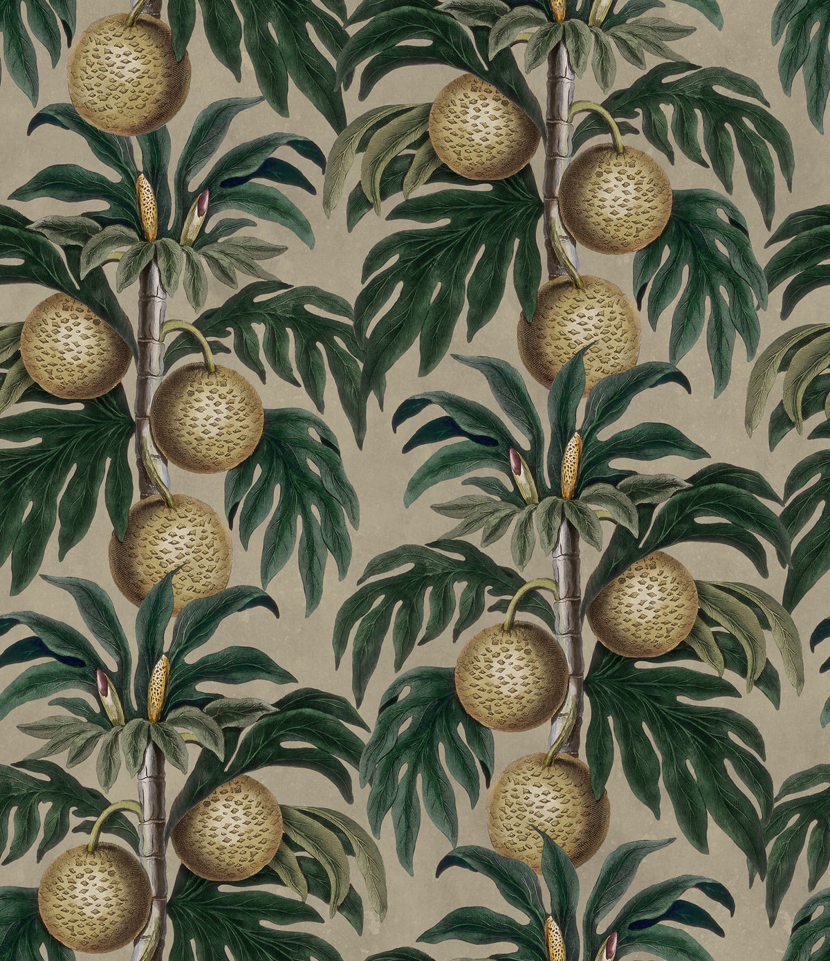 Lush Lemons, Beige Mural Wallpaper - pure wallpaper artwork
