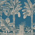 Timeless Tropics, Blue Mural Wallpaper - pure wallpaper artwork