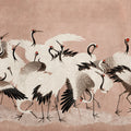 Dancing Cranes, Dusty Pink Mural Wallpaper - pure wallpaper artwork