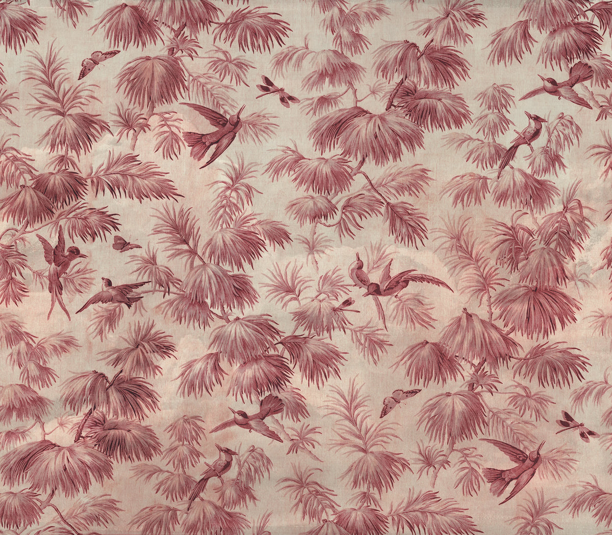 Humming Harmony, Red Mural Wallpaper - pure wallpaper artwork