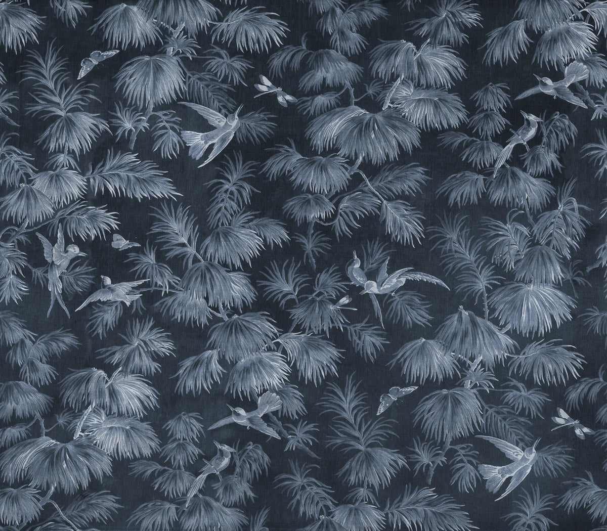 Humming Harmony, Blue Mural Wallpaper - pure wallpaper artwork