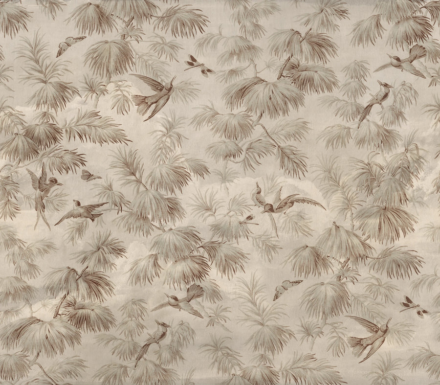 Humming Harmony, Beige Mural Wallpaper