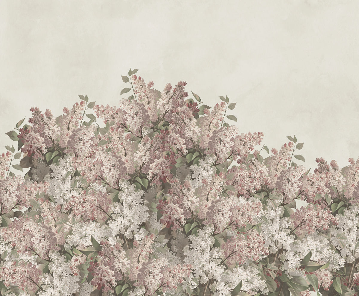 Syringa Flowers, Pink Mural Wallpaper - pure wallpaper artwork