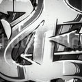 Graffiti Wall, Black & White Mural Wallpaper - pure wallpaper artwork