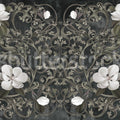 Fabulous Flowers, Gray Mural Wallpaper - pure wallpaper artwork