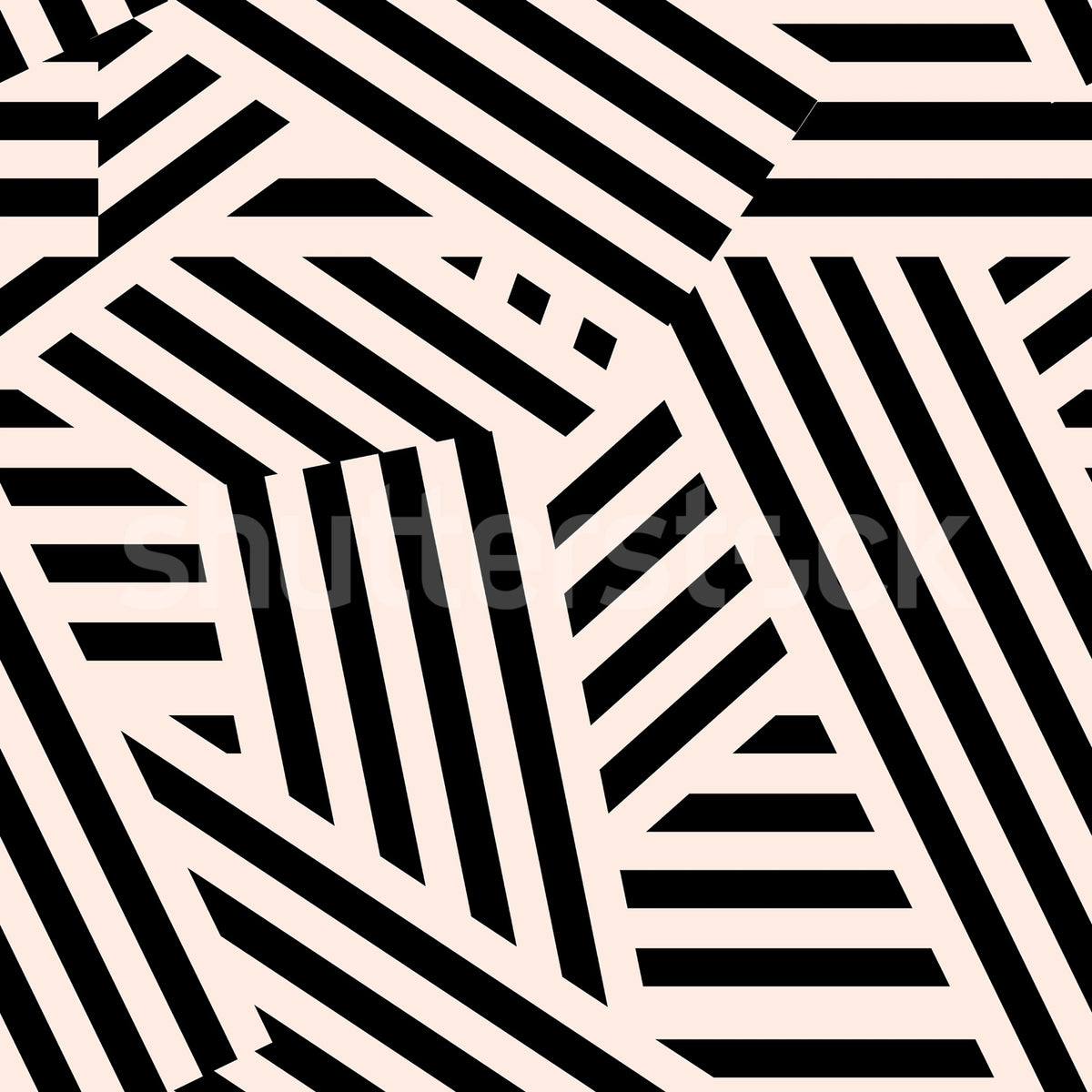 Abstract Stripes, Liquorice & Cream Mural Wallpaper - pure wallpaper artwork