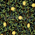 Lemon Garden, Midnight Mural Wallpaper - pure wallpaper artwork