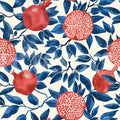 Pomegranate, Blue Mural Wallpaper - pure wallpaper artwork