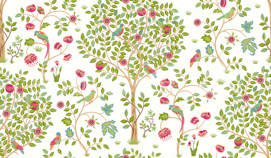 Bird Garden, Day Mural Wallpaper