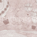 Balloon Travelers, Pink Mural Wallpaper - pure wallpaper artwork