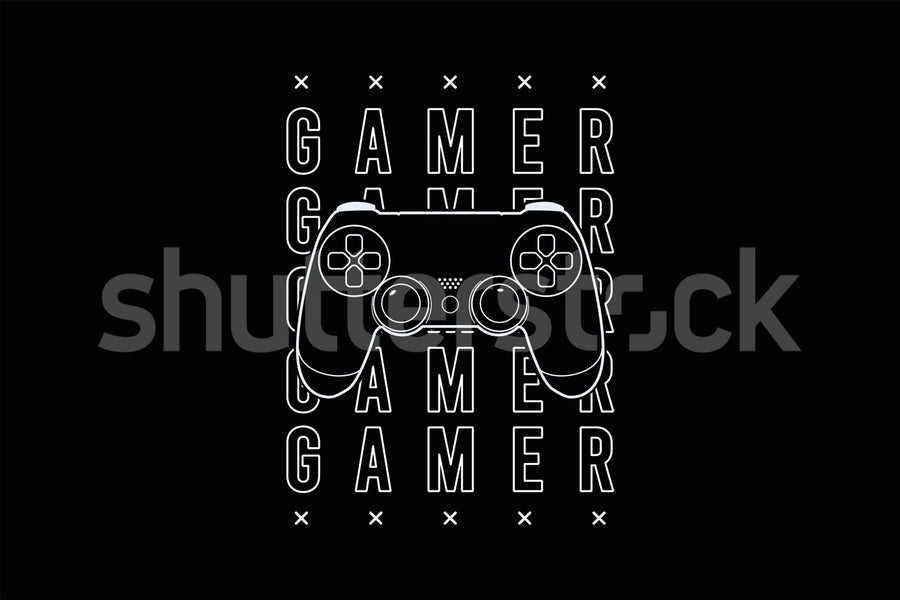 Gamer, Black Mural Wallpaper