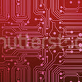 Circuit Board, Red Mural Wallpaper - pure wallpaper artwork