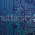 Circuit Board, Blue Mural Wallpaper - pure wallpaper artwork