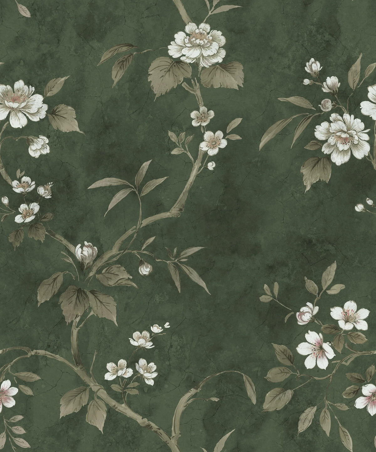 Poetic Flora, Green Mural Wallpaper - pure wallpaper artwork