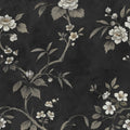 Poetic Flora, Black Mural Wallpaper - pure wallpaper artwork