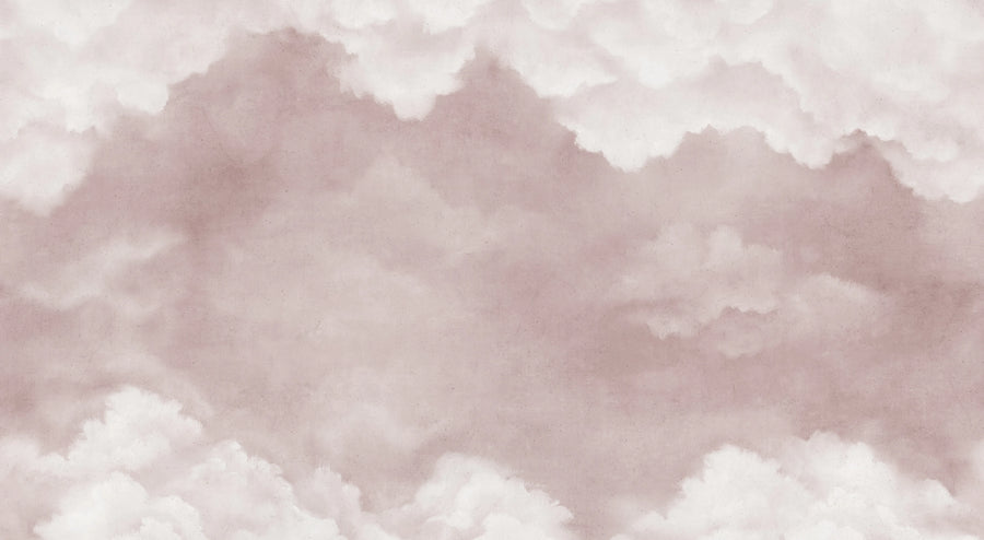 Sky of Clouds, Pink Mural Wallpaper