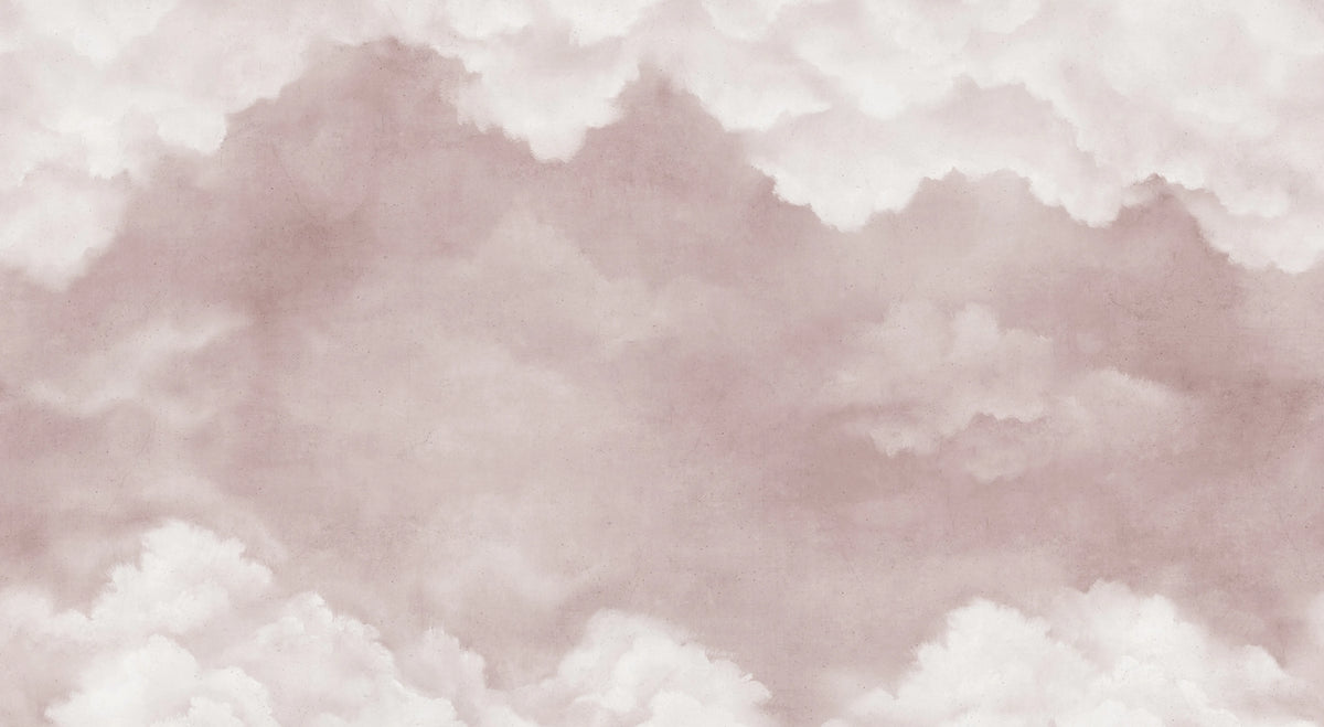 Sky of Clouds, Pink Mural Wallpaper - pure wallpaper artwork