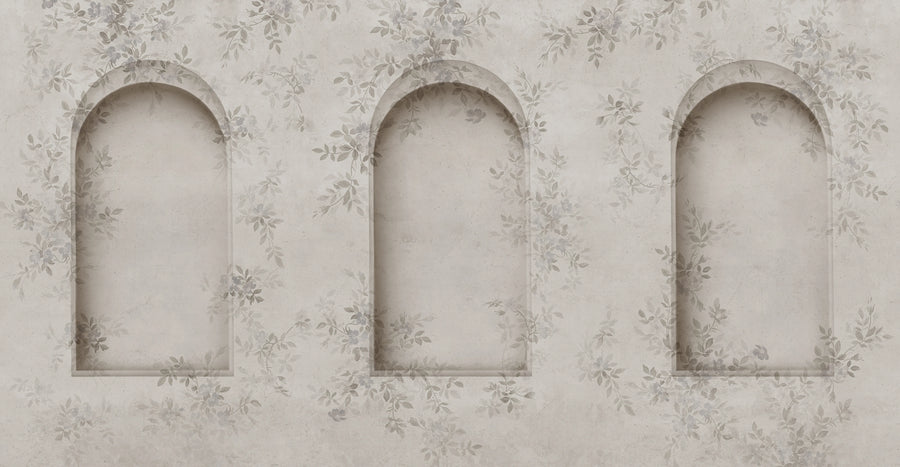 Daydream Arches, Gray Mural Wallpaper