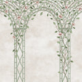 Poetic Trellis, Green Mural Wallpaper - pure wallpaper artwork