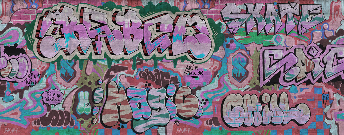 Graffiti, Pastel Mural Wallpaper - pure wallpaper artwork