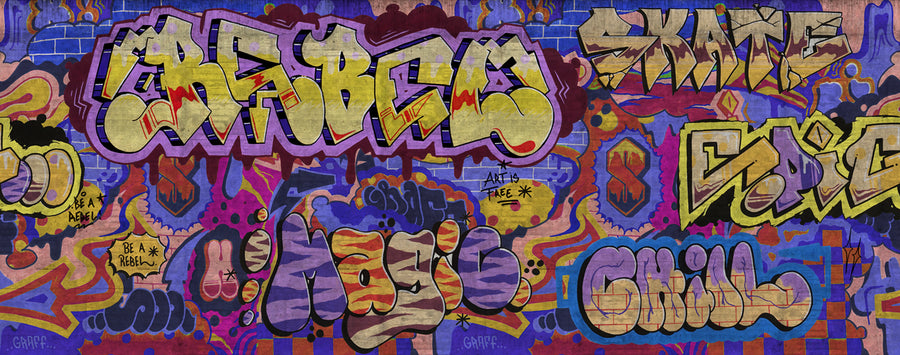 Graffiti, Colorful Mural Wallpaper