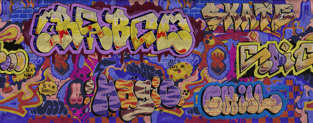 Graffiti, Colorful Mural Wallpaper - pure wallpaper artwork