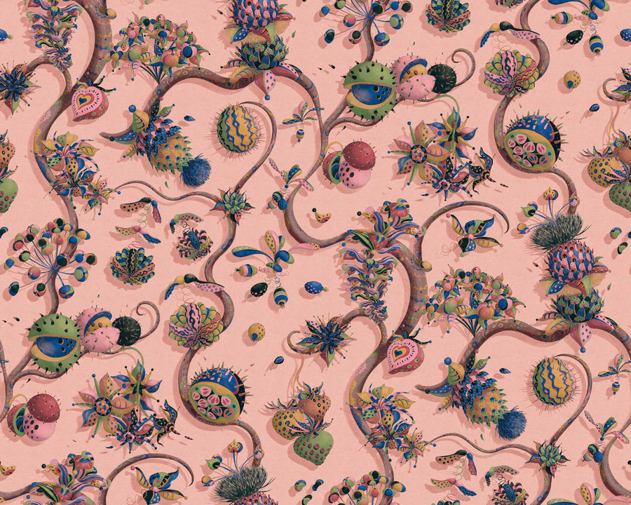 Eden Tree, Pink Mural Wallpaper
