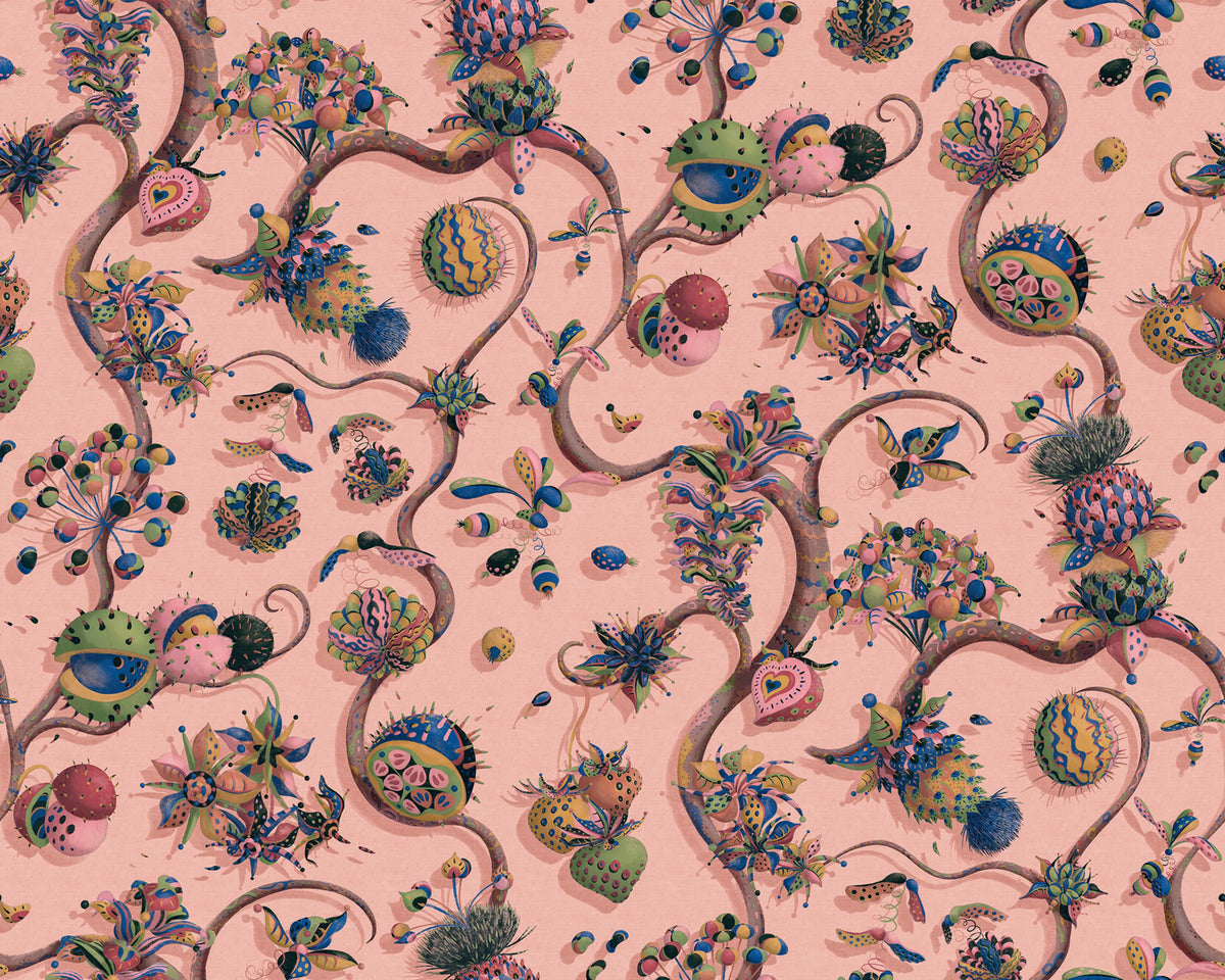 Eden Tree, Pink Mural Wallpaper - pure wallpaper artwork