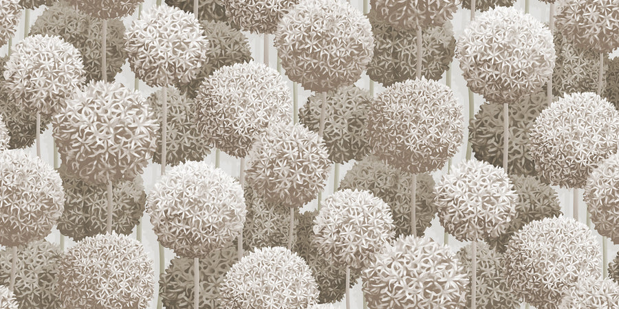 Elysian Flowers, Beige Mural Wallpaper