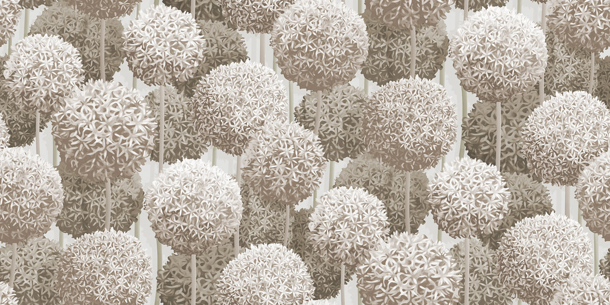 Elysian Flowers, Beige Mural Wallpaper - pure wallpaper artwork