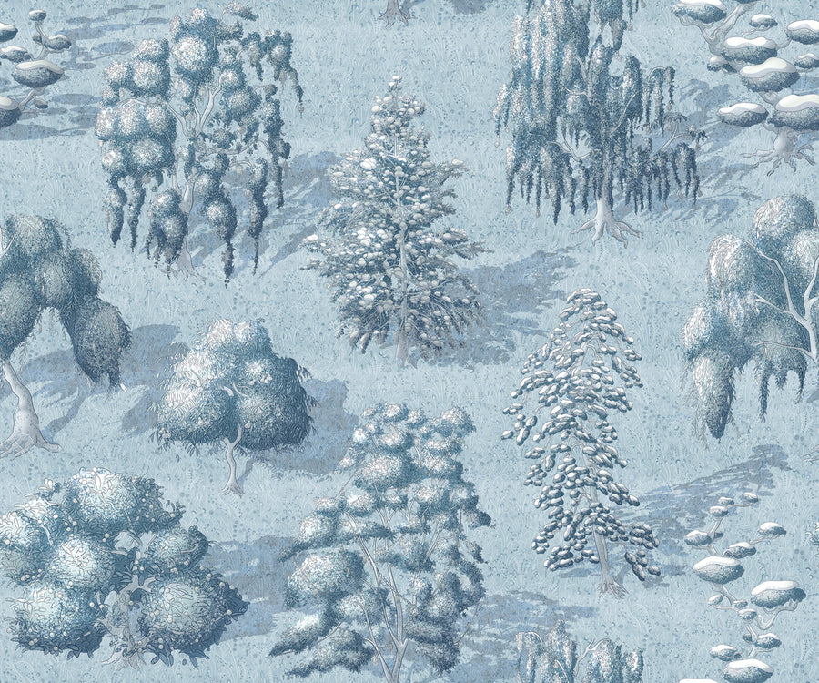 Yggdrasil Forest, Blue Mural Wallpaper