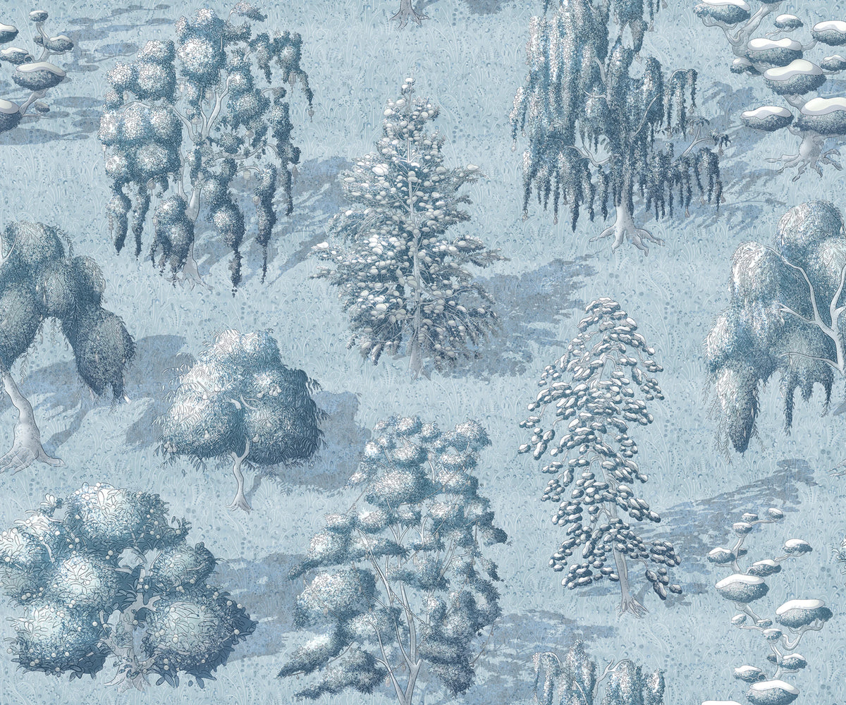 Yggdrasil Forest, Blue Mural Wallpaper - pure wallpaper artwork