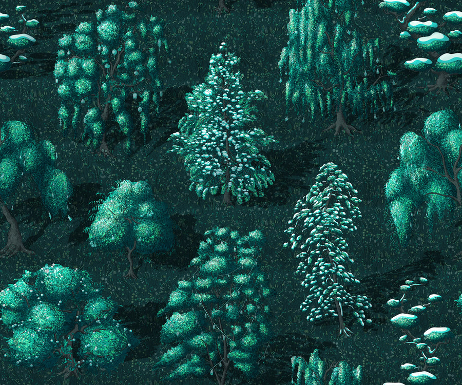 Yggdrasil Forest, Dark Mural Wallpaper