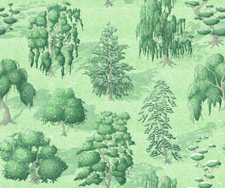 Yggdrasil Forest, Green Mural Wallpaper