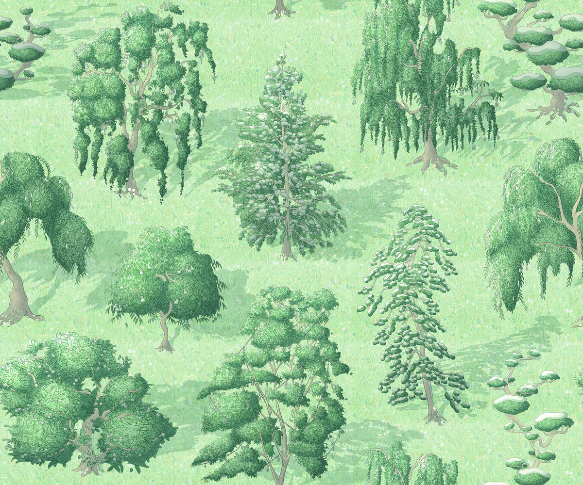 Yggdrasil Forest, Green Mural Wallpaper - pure wallpaper artwork